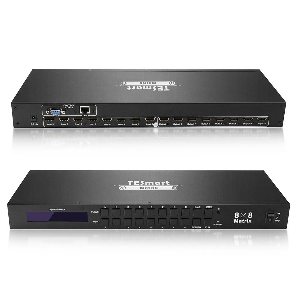 HDMI Matrix Video Switcher - 8x8 - 4K HDMI 1.4 - Control Switcher with Remote - IP - Ethernet Port - RS232 - Rack Mount - image 1 of 5