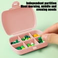 thumbnail image 6 of Ycandiee Travel Pill Organizer, 6 Compartments Daily Pill Case, Small Pill Box, for Pocket Purse, Portable Pill Container Medicine Vitamin Organizer, 6 of 6