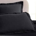 thumbnail image 5 of Superior Fleur De Lis Cotton Decorative Bedspread and Sham Set, Full, Black, 5 of 9