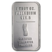 1 oz Palladium Bar - Lewis & Clark (In Assay)
