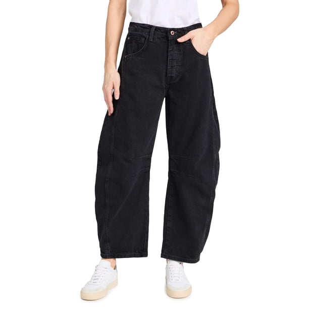 Jeans Barrel de tiro medio para mujer Free People Soundwave 29