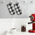 thumbnail image 3 of Unique Bargains 2pcs Soft Heat-Resistant Thick Cotton Lining Oven MittsBlack 11.4" x 5.9", 3 of 6