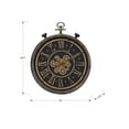 thumbnail image 3 of 24" Round Vintage Industrial Wall Clock Exposed Gear Mechanism, Classic Roman Numerals & Antique Brown Finish for Farmhouse, Office, or Living Room Decorx, 3 of 4