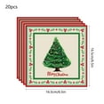thumbnail image 3 of Christmas Tree Tableware Set - Paper Cups, Plates and Napkins, for Multi-Person Gatherings, Complete Party Supplies for Holiday Events(20pc Napkins), 3 of 6