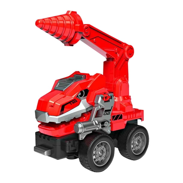 Juguetes transformables Coche Aprendizaje Temprano Educativo Niños Niñas 3 4 5 Años Camión perforador rojo