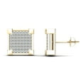 thumbnail image 2 of aaXia Men’s 14K Yellow Gold 1/3ct TDW Diamond Square Stud Earrings, 2 of 4