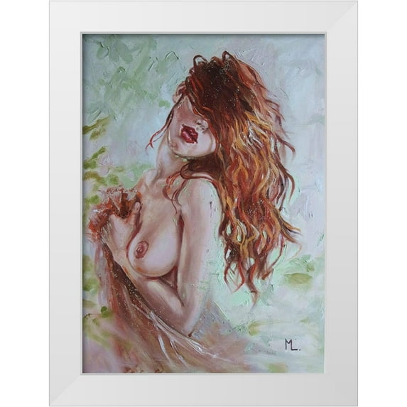 Luniak, Monika 24x32 White Modern Wood Framed Museum Art Print Titled - Red Hair Girl