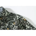 thumbnail image 5 of SSLR Hawaiian Shirts for Men Dress Shirt Button Down Shirt Floral Long Sleeve Shirt, 5 of 8