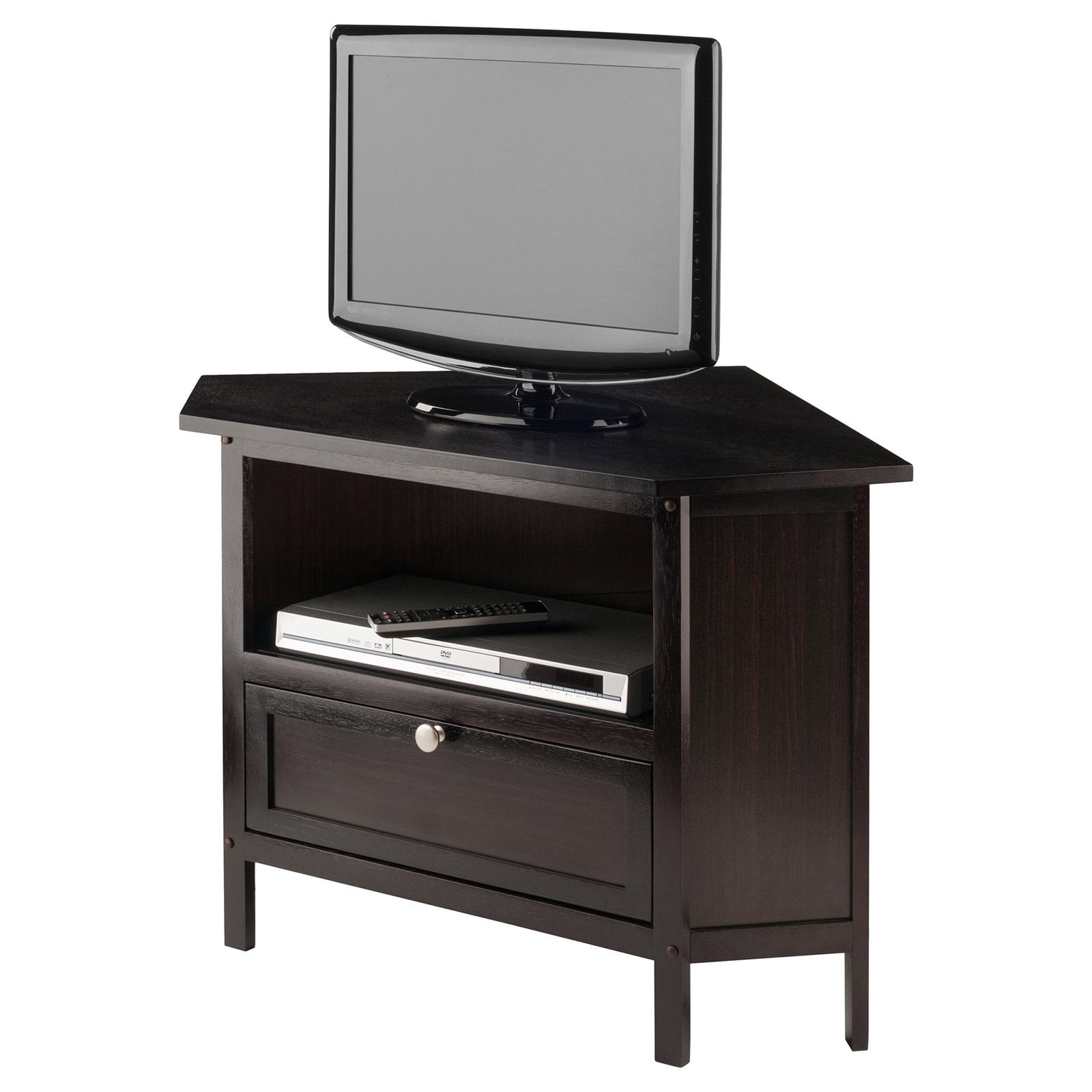Winsome Wood Zena Corner Tv Media Stand Espresso Finish