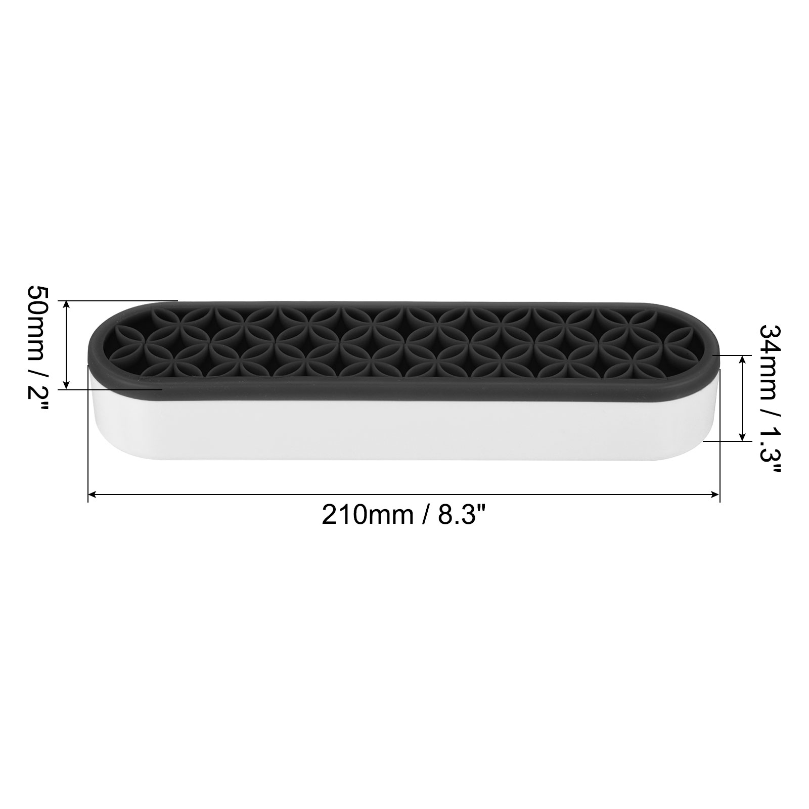 REGALWOVEN Diamond Painted Pen Holder, Silicone Makeup Brush Holder Storage Box black