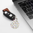 thumbnail image 6 of Naloa French Bulldog With Coffee Cup Print Round Keychain Keychain Key Ring, Key Tag, Key Chain Bulk for Gift Accessories (Round), 6 of 7