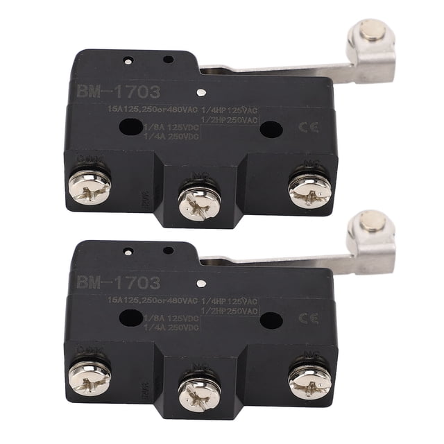 Microinterruptor VAC, 2 microinterruptores de límite microinterruptor con palanca de rodillo Microinterruptor Eleve su experiencia