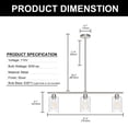 thumbnail image 2 of Briignite 3-Light Silver Linear Pendant Lighting,Kitchen Island Lighting with Clear Glass Shade, Brushed Nickel Light for Kitchen Dining Room, 2 of 5