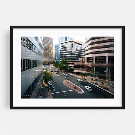 Wilson Blvd - Arlington Virginia Photography City Architecture Street Photography Cityscape Modern Art Travel Poster Black Framed Wall Art Print 5 x 7 inches