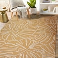 thumbnail image 6 of World Rug Gallery Contemporary Tropical Leaves Weather Resistant Reversible Indoor/Outdoor Area Rug - Yellow 7'10"x10', 6 of 7