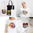thumbnail image 6 of Pet Film with Hot Melt Adhesive Heat Transfer Film for Garment Accessories Colorful Mixed Patterns 175~200x200mm 4pcs/set, 6 of 6