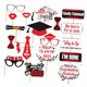 thumbnail image 2 of 19 piezas de accesorios recortables para fotos con purpurina divertida para selfies de fiesta de graduación, fotos de graduación Estilo A, 2 of 9