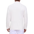 thumbnail image 3 of INSPIRE CHIC Edition Men's Slim Fit Crew Neck Long Sleeve Soft Twist Textured Cable Knit Pullover Sweater M White, 3 of 6