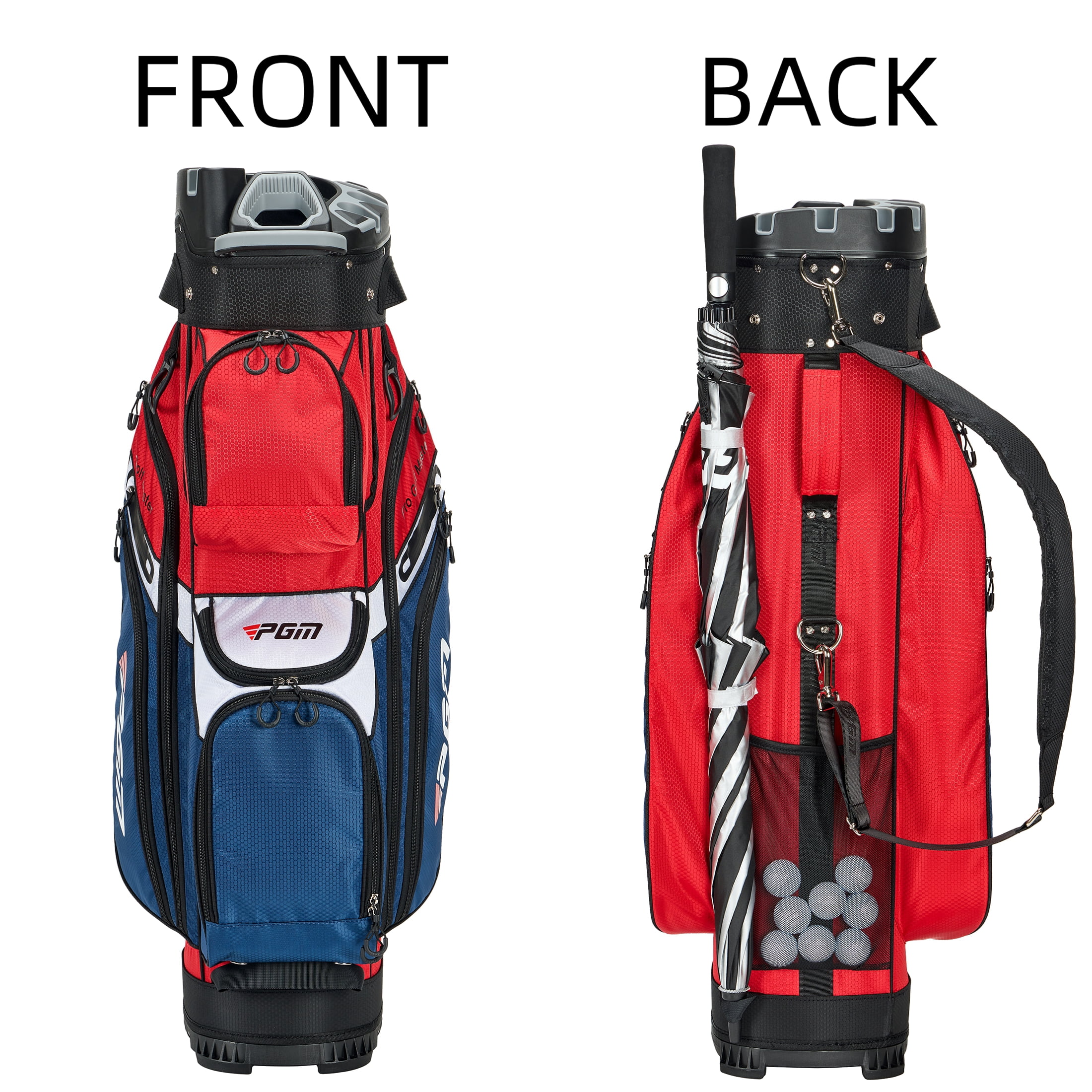 PGM Golf Cart Bag 14 Way Organizer Divider Silent Top Waterproof Bag/Blue