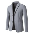 thumbnail image 2 of Rggeeun Mens Blazer Jacket Men's Lightweight Casual Slim Fit Suit Jacket Breathable Comfortable Formal Wear Stylish Jackets For Business Dress Fashion, 2 of 9