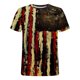 thumbnail image 4 of Moda para mujer Cuello redondo Casual Manga corta Bandera estadounidense Estampado Tops Camiseta Blusa Pompotops hkajfhjk467394, 4 of 5