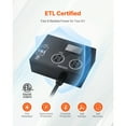 thumbnail image 2 of KFFKFF NEMA Splitter for Dryer and EV, 3-Color LED Indicator, 240V Smart Power Distribution, With NEMA 14-30 Plug, Two NEMA 14-30 Outlets, 3.4 in LCD Screen, 2 of 9