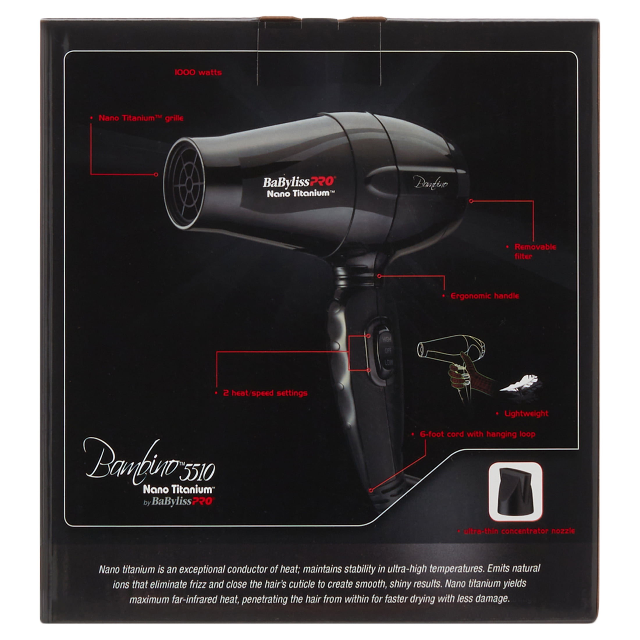 babyliss bambino travel hair dryer