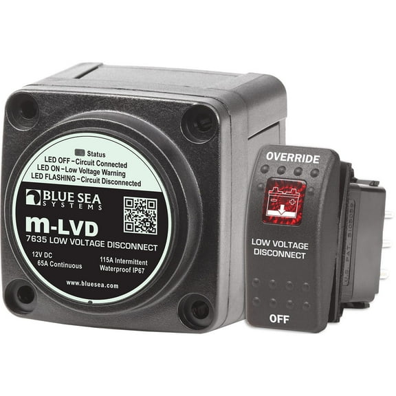 BLUE SEA 7635 M-LVD LOW VOLTAGE DISCONNECT