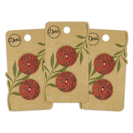 UPC: 0072879308099 | Dritz Sustainable Coconut Round Button 23mm Red 3 Pack (6 Count)