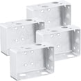 thumbnail image 1 of 4 Pieces Blind Brackets 2 Inch Low Profile Box Mounting Bracket For Headrail (white), 1 of 5
