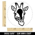 thumbnail image 2 of African Giraffe Head Self-Inking Rubber Stamp Ink Stamper - Sky Blue Ink - Small 3/4 Inch, 2 of 7
