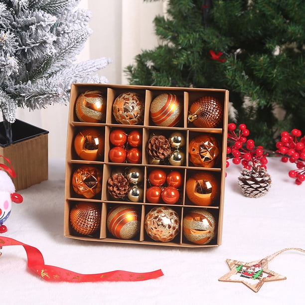 Fiudx Ofertas Y Liquidación Adornos De Bolas De Navidad De 6 Cm Decoración De Árboles De Navidad Adornos De Múltiples Estilos Para Árboles De Navidad Decoración De Bolas De Fiesta