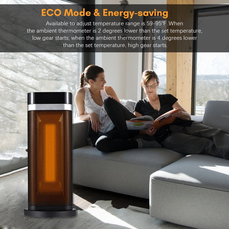 Space Heater Electric Heaters 750W/1500W Ceramic Heater Fan 4 Modes 12h  Timer with Safe Overheating and Tip Over Protection Heating Settings for  Bedroom, Office, Indoor - Walmart.com