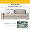 thumbnail image 3 of Sofa Cover Elastic Couch Protector Slipcover 2/3 Seater Washable Furniture Dust-Proof Cover with 8/10 Sponge Strip Soft Couch Full Cover Solid Color Sofa Slipcover Pet-Proof for Sofa, 3 of 10
