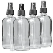 Glass Spray Bottle Set, 8 oz, BPA-Free Fine Mist Sprayer, 4-Pack