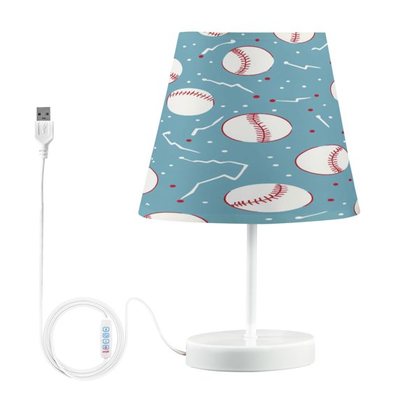 BZSMCE Table Lamp Creative Baseball Blitz Pattern Simple Pattern Night Light