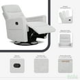 thumbnail image 5 of Evolur Peyton Manual Recline Glider with Full 360-Degree Swivel, Fog Grey, 5 of 14