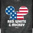 thumbnail image 3 of Disney - Americana - Red White And Mickey - Men's Crew Neck Fleece Pullover, 3 of 6