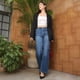 thumbnail image 2 of Jeans Mujer Recto Tiro Alto Azul Medio, 2 of 7
