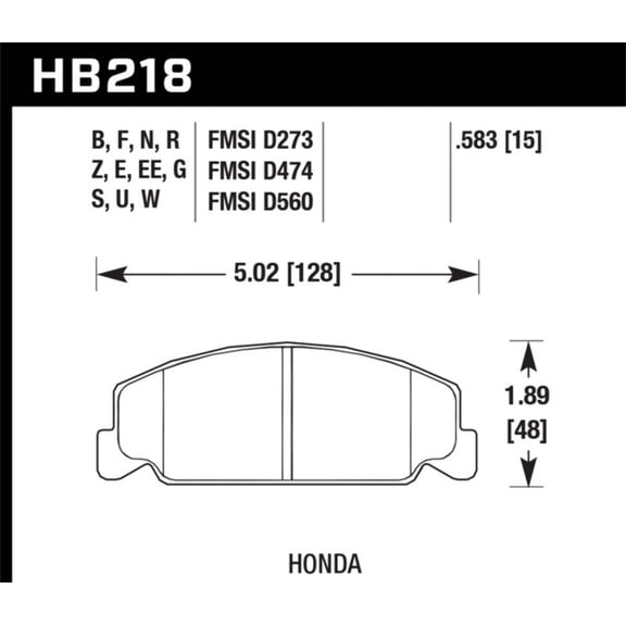 Hawk 88-89 Civic Si / 92-00 Civic CX / 88-00 DX / 98-00 GX HPS Street Front Brake Pads Fits select: 1997-2000 HONDA CIVIC LX, 1996 HONDA CIVIC DX