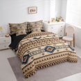 thumbnail image 3 of Feelyou Western Fashion Aztec Bedding Comforter Set 7 Pieces for Adult, Vintage Abstract Ombre Full Bedding Set, Cowgirl Cowboy Reversible Fitted Sheet Flat Sheet, Microfiber Bedroom Decor, 3 of 7
