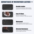 thumbnail image 3 of Unique Bargains 3Pcs/Set Microfiber Leather Auto Car Armrest Protector Cover for Honda Civic 10th Gen 2016-2020 Black with Black Line, 3 of 7