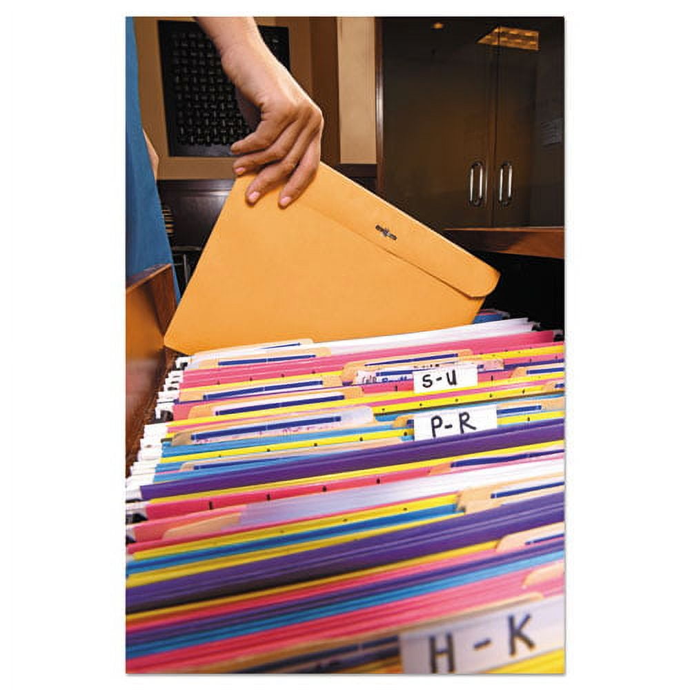 "Redi-File Clasp Envelope, #90, Cheese Blade Flap, Clasp/gummed Closure, 9 X 12, Brown Kraft, 100/box | Bundle of 10 Boxes"