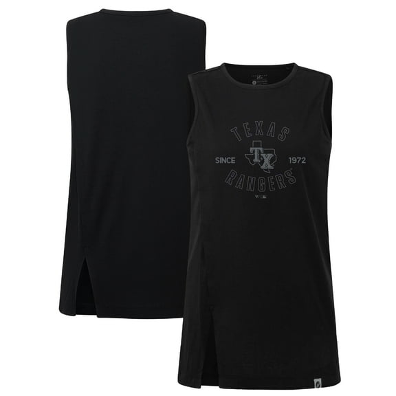 Women's Levelwear Black Texas Rangers Influx Abyssal Tank Top