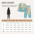 thumbnail image 4 of Bingfone Womens Pajama Sets World Map With Animals 1 Print,Long Sleeve Loungewear Pajamas Set-Small, 4 of 8