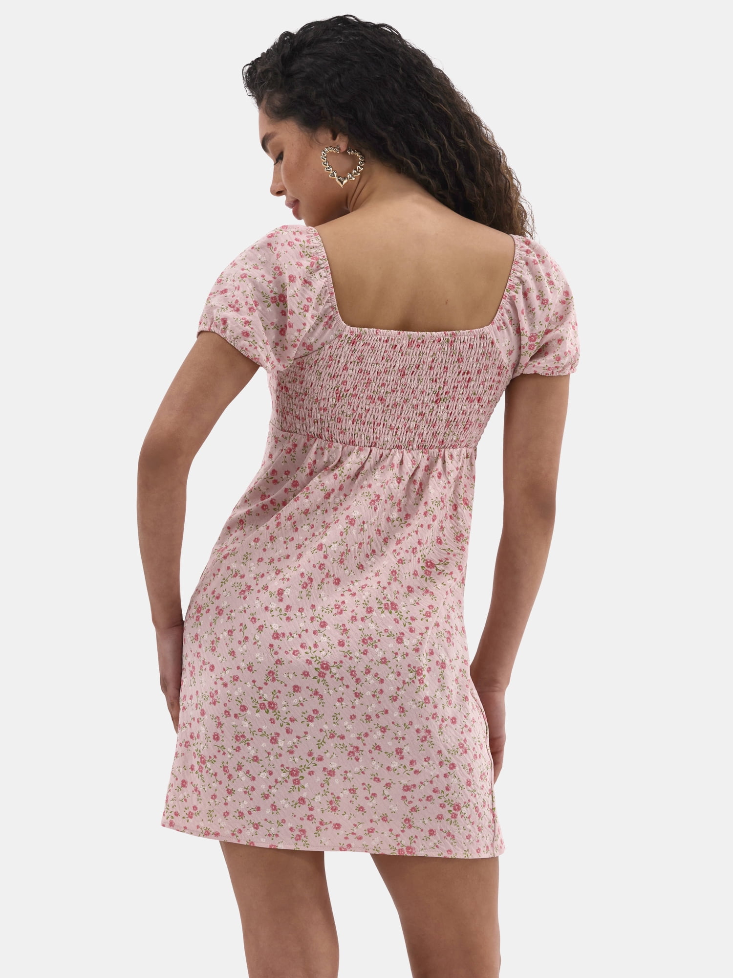 No Boundaries Mini Dress with Puff Sleeves, Women's