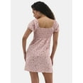 thumbnail image 3 of No Boundaries Mini Dress with Puff Sleeves, Women's, 3 of 5