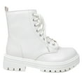 thumbnail image 4 of New Women's Lug Sole Platform Combat Ankle Bootie Lace up Side Zipper Boot, 4 of 4