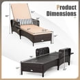 thumbnail image 3 of Gymax PE Rattan Chaise Lounge Chair Armrest Recliner Adjustable Pillow Mix Brown, 3 of 10