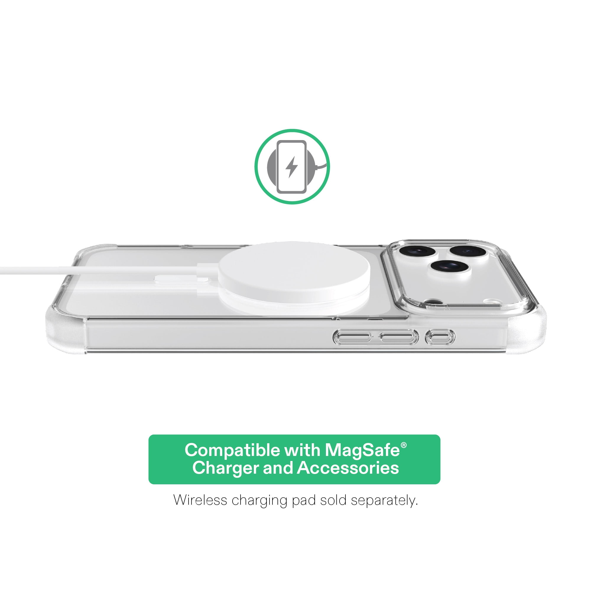 onn Clear Phone Case for iPhone 18 Pro Max / 17 Pro Max, MagSafe Compatible